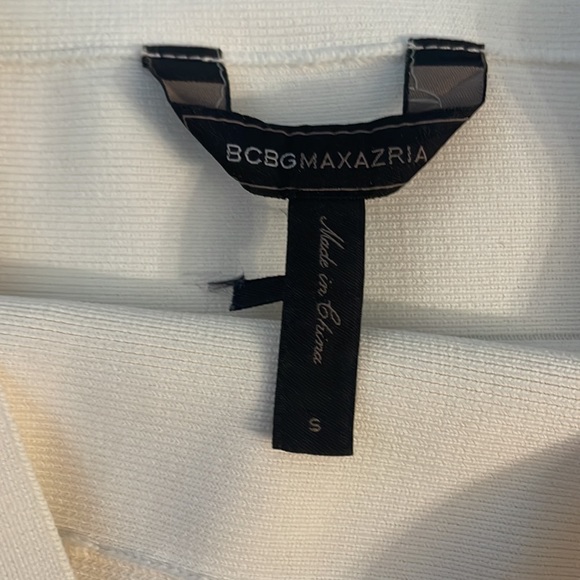 BCBGMAXAZRIA Bandage Bodycon Skirt Crop Top Set White Size Small - Picture 7 of 10